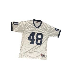 Sz M Vintage NIKE Team Penn State Nittany Lions Football Jersey #48 White Blue